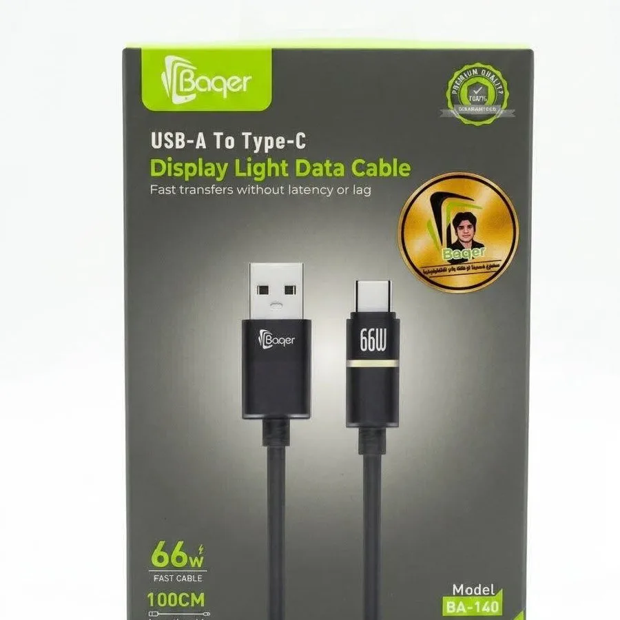 كيبل شحن وكالة باقر اصلي usb-تايبسي BA-140